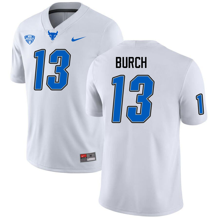 Buffalo Bulls #13 Messiah Burch College Football Jerseys Stitched Sale-White